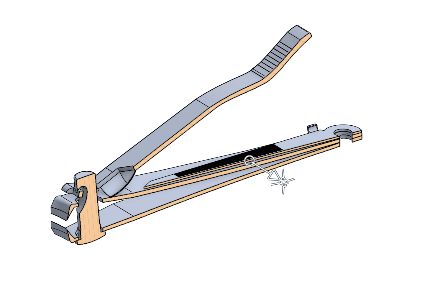 Section analysis showing internal mechanism
