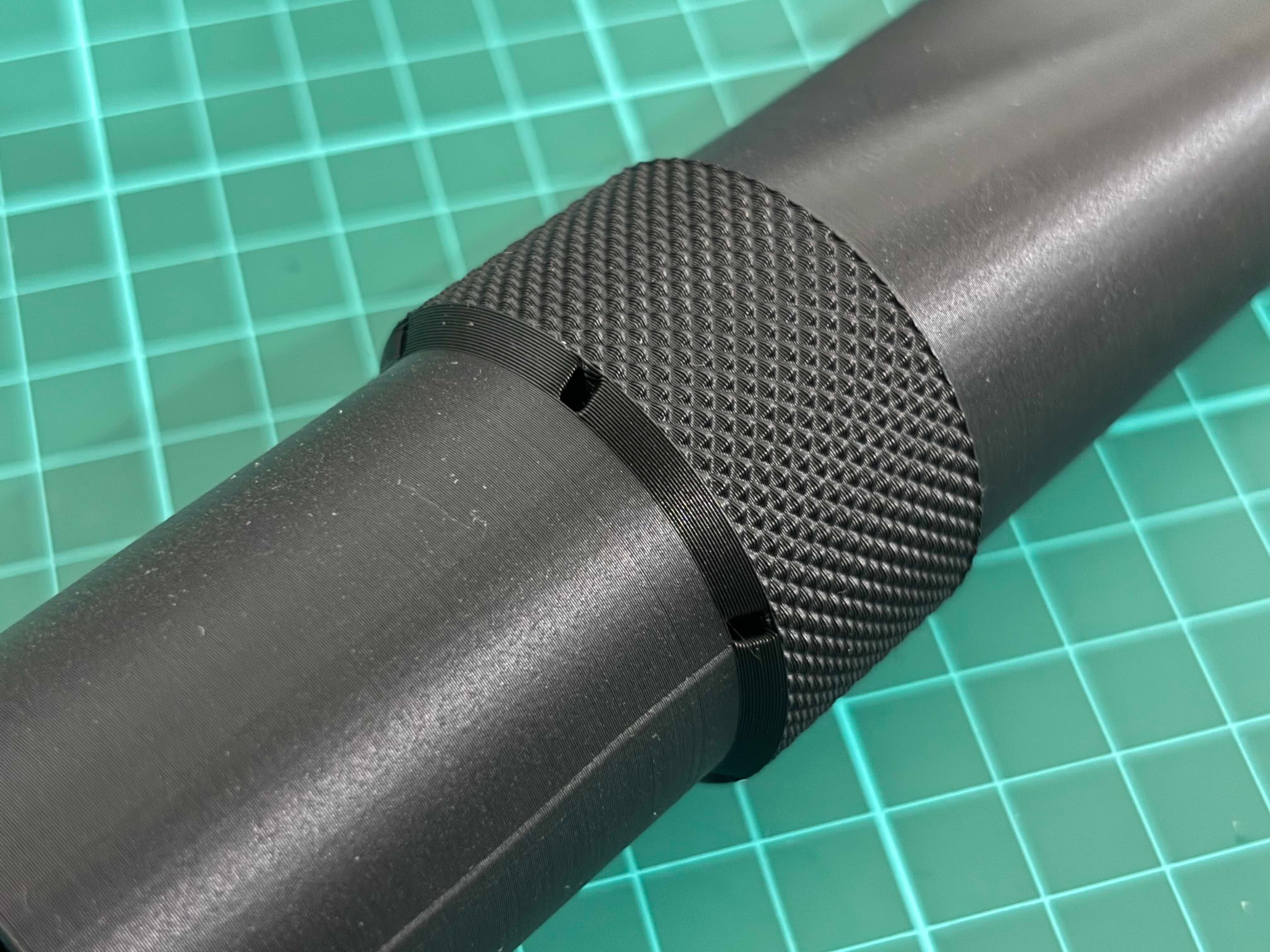 Integrated passive bypass array (knurled section) decoupling cooling airflow from suction velocity